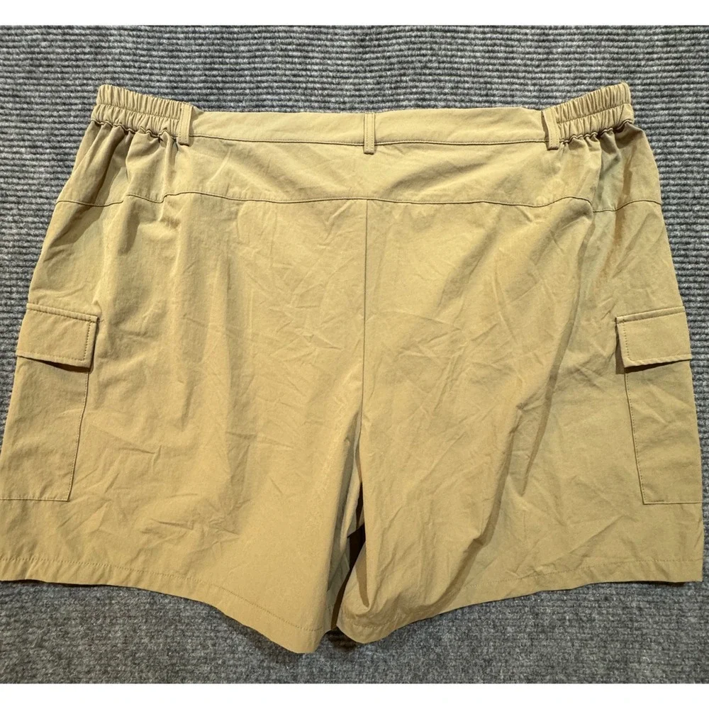 Cakulo Cargo Shorts EUC 4XL Khaki Tan Stretch Lightweight Hiking Performance